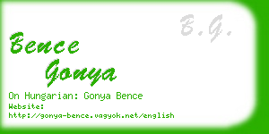 bence gonya business card
